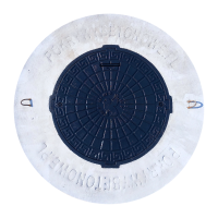 Pokrywa betonowa ogrodowa właz NA ZAMEK 105 cm