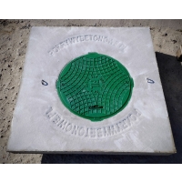 Pokrywa betonowa 120x120x15 otwór / właz 1,5t