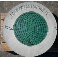 HIT Pokrywa betonowa ogrodowa właz NA ZAMEK ZIELONA 105cm