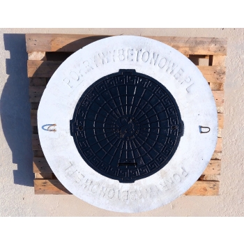 Pokrywa betonowa ogrodowa właz NA ZAMEK 120 cm