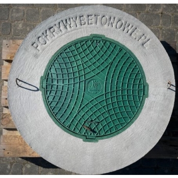 HIT Pokrywa betonowa ogrodowa właz NA ZAMEK ZIELONA 120cm